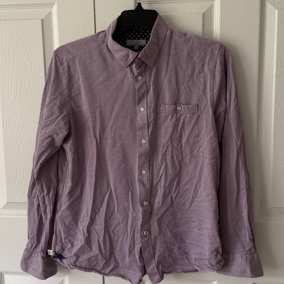 Ted Baker Chambray-style Cameron-cuff Button Down Size 5 - Picture 1 of 5
